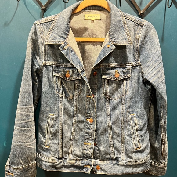 Madewell Medium Wash Fitted Jean Jacket M - Picture 1 of 5